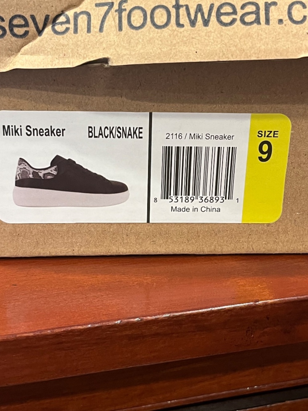 NIB Seven7 Women’s Miki Low-top Platform Sneaker w/ Snakeskin Print 9 - Picture 14 of 15